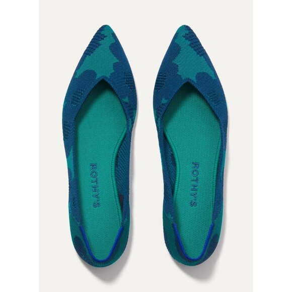 ROTHY'S The Point Comfy Pointed-Toe Knit Upper Slip-on Flats Size 10.5 NWOB - Picture 2 of 10
